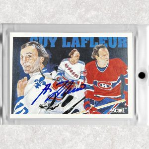 Guy Lafleur Montreal Canadiens Score Autographed Card