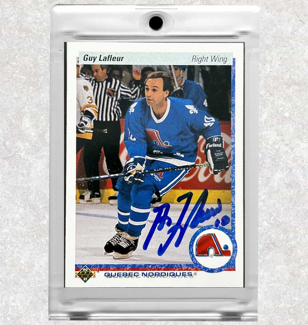 Guy Lafleur Quebec Nordiques Pro Set Autographed Card