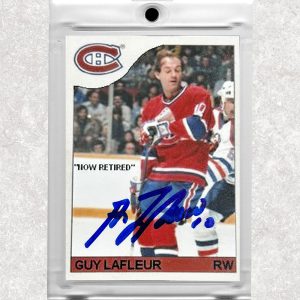 Guy Lafleur Montreal Canadiens Custom Autographed Card