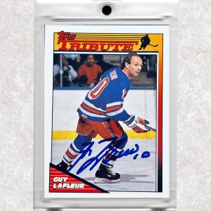 Guy Lafleur New York Rangers Topps Autographed Card