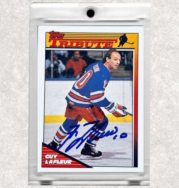 Guy Lafleur New York Rangers Topps Autographed Card