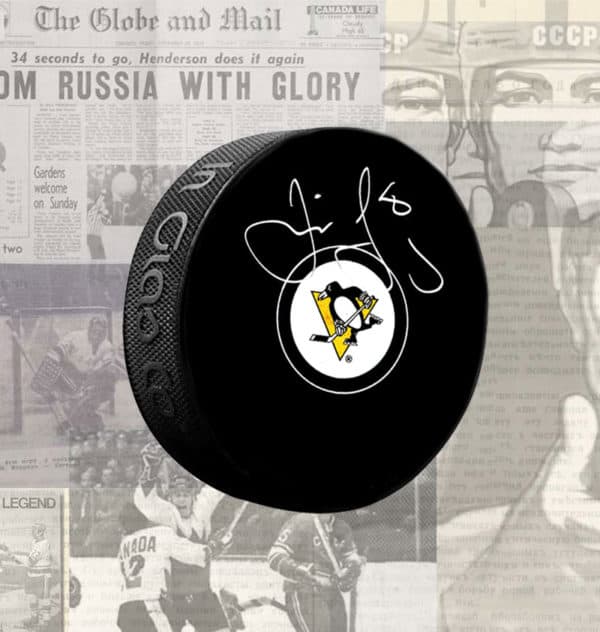 Jaromir Jagr Pittsburgh Penguins Autographed Puck