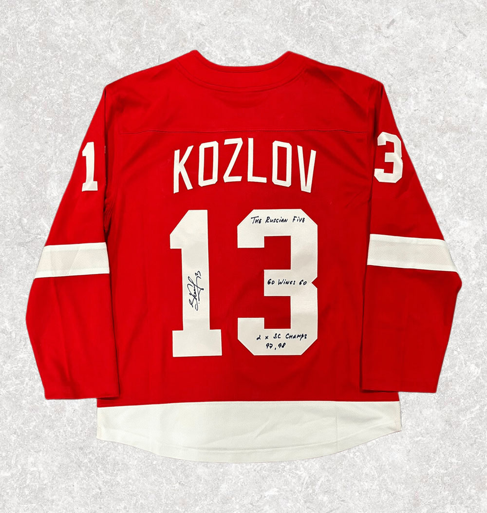 Slava Kozlov Detroit Red Wings Autographed Jersey