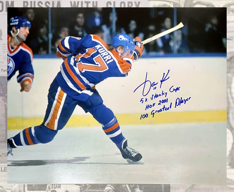 Jari Kurri Edmonton Oilers Autographed 11×14 Jlbsportrarities