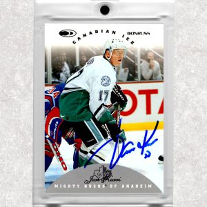 Jari Kurri Anaheim Ducks 1996-97 Donruss Canadian Ice #49 Autographed Card