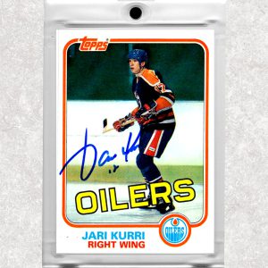 Jari Kurri Edmonton Oilers 1981-82 Topps #18 Rookie Autographed Card