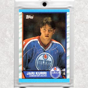 Jari Kurri Edmonton Oilers 1989-90 Topps #43 Autographed Card