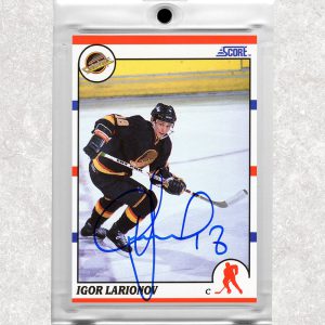 Igor Larionov Vancouver Canucks 1990-91 Score American #123 Rookie Autographed Card