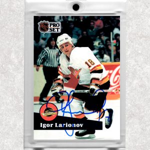 Igor Larionov Vancouver Canucks 1991-92 Pro Set Autographed Card