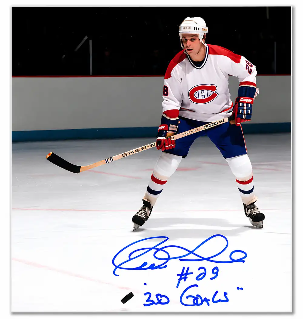 Pierre Larouche Montreal Canadiens Autographed 8x10