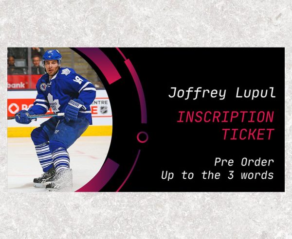 Joffrey Lupul Pre-Order Inscription (Up to 3 Words)
