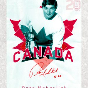 Peter Mahovlich Team Canada 1972 Summit Series Autographed 8x10