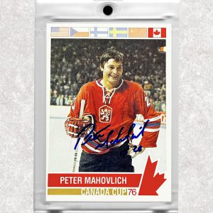 Peter Mahovlich 1992 Future Trends '76 Canada Cup  #180 Autographed Card