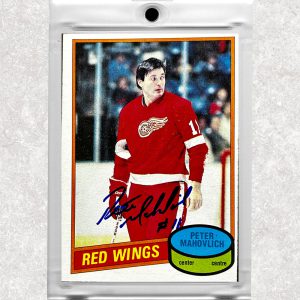 Peter Mahovlich Detroit Red Wings 1980-81 O-Pee-Chee #72 Autographed Card