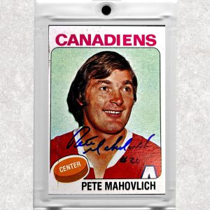 Peter Mahovlich Montreal Canadiens 1975-76 O-Pee-Chee #50 Autographed Card