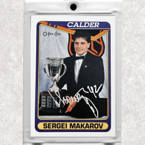 Sergei Makarov Calgary Flames 1990-91 O-Pee-Chee #503 Autographed Card