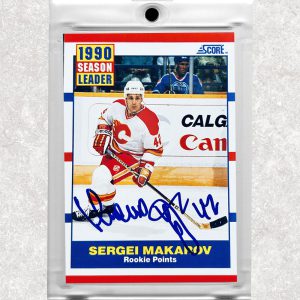 Sergei Makarov Calgary Flames 1990-91 Score #71 Autographed Card