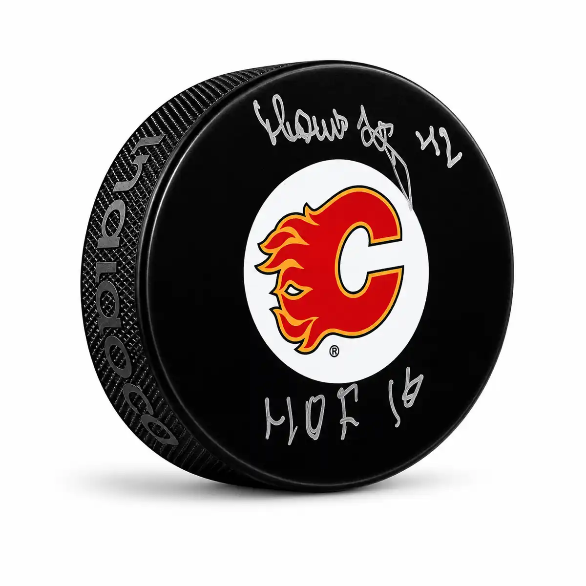 Sergei Makarov Calgary Flames Autographed Puck