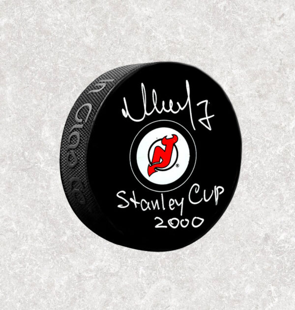 Vladimir Malakhov New Jersey Devils Autographed Puck