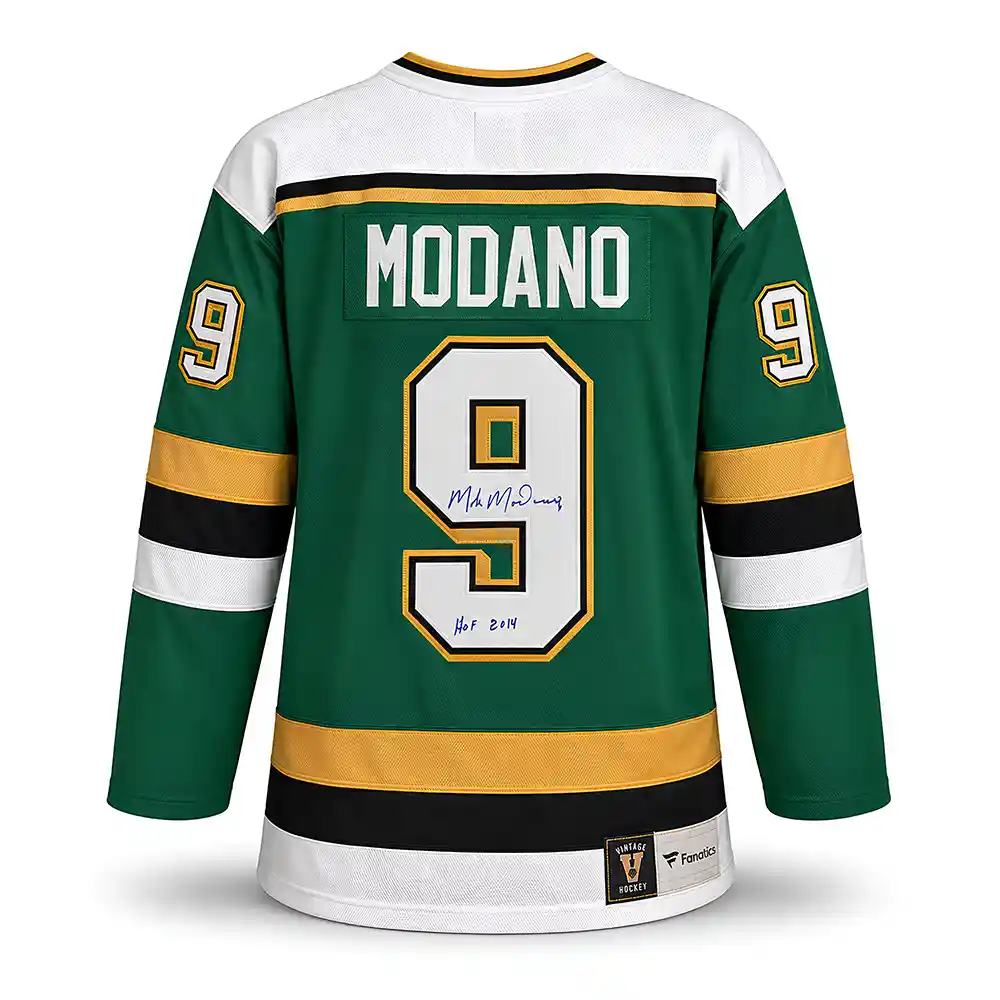 Mike Modano Minnesota North Stars Autographed Replica Jersey