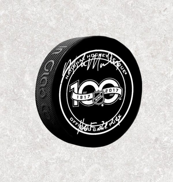 Mike Modano NHL 100 Years Anniversary Autographed Puck