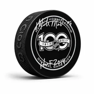 Mike Modano NHL 100 Years Anniversary Autographed Puck