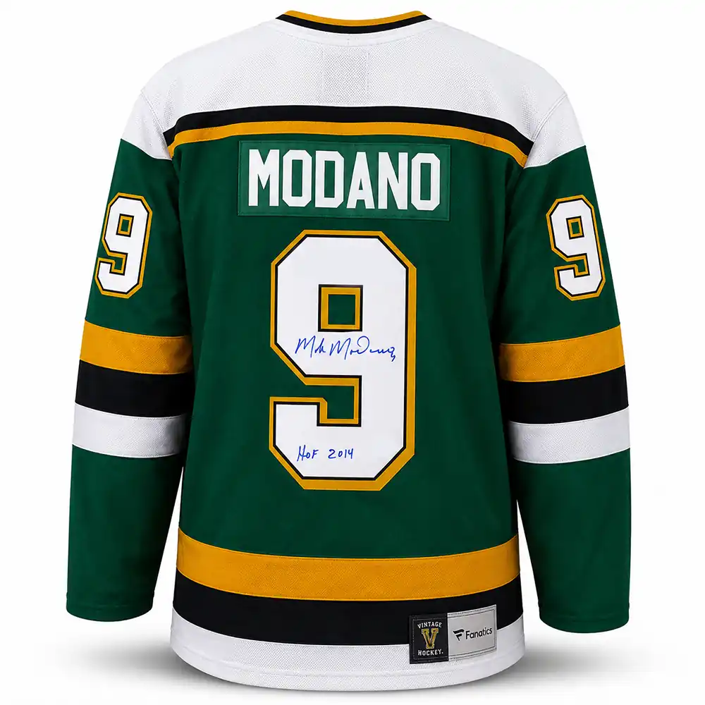 Mike Modano Minnesota North Stars Autographed Replica Jersey