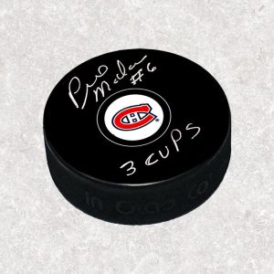 Pierre Mondou Montreal Canadiens Autographed Puck