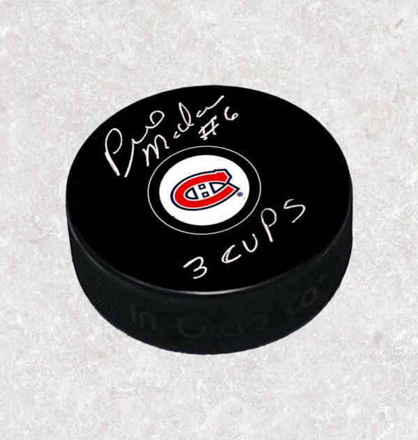 Pierre Mondou Montreal Canadiens Autographed Puck