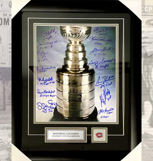 Montreal Canadiens All Time Stanley Cup Champions Autographed 16×20