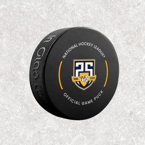 Filip Forsberg Pre-Order Nashville Predators 25th Anniversary Official Game Autographed Puck