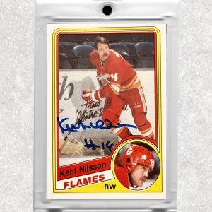 Kent Nilsson Calgary Flames 1984-85 O-Pee-Chee #232 Autographed Card