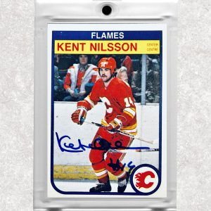Kent Nilsson Calgary Flames 1982-83 O-Pee-Chee #54 Autographed Card