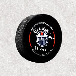 Kent Nilsson Edmonton Oilers Official Game Autographed Puck