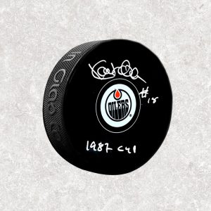 Kent Nilsson Edmonton Oilers Autographed Puck