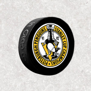 Bryan Trottier Pre-Order Pittsburgh Penguins 1992 Stanley Cup Autographed Puck