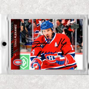 Tomas Plekanec Montreal Canadiens 2015-16 Upper Deck #96 Autographed Card