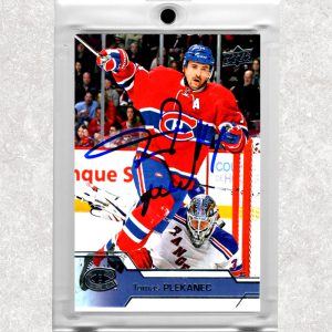 Tomas Plekanec Montreal Canadiens 2016-17 Upper Deck #104 Autographed Card