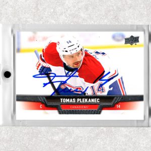 Tomas Plekanec Montreal Canadiens 2013-14 Upper Deck #437 Autographed Card