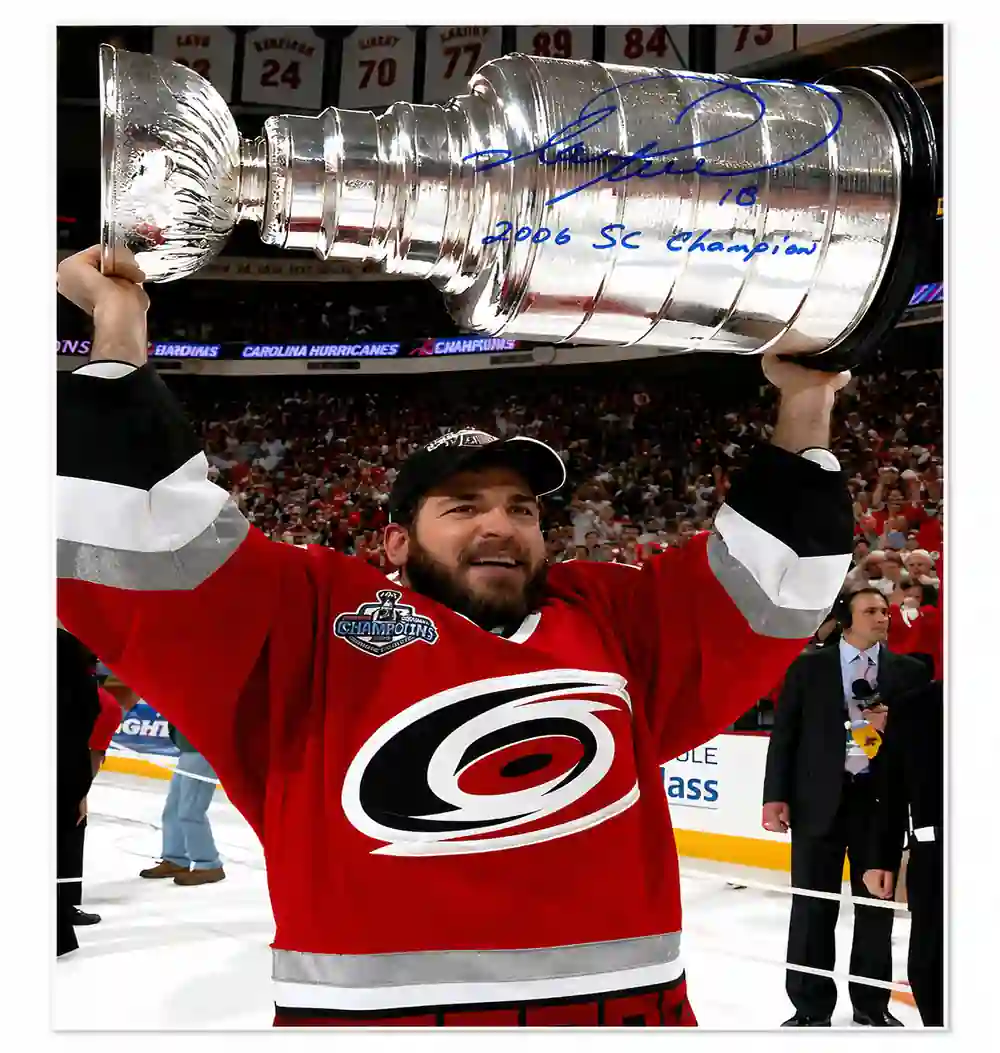 Mark Recchi Carolina Hurricanes Autographed 8x10