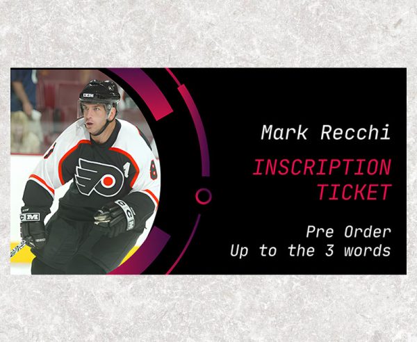 Mark Recchi Pre-Order Inscription (Up to 3 Words)