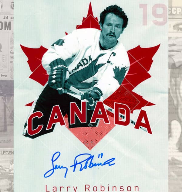 Larry Robinson Team Canada Autographed 8x10 Photo