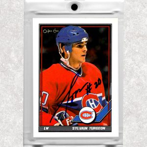 Sylvain Turgeon Montreal Canadiens 1991-92 O-Pee-Chee #231 Autographed Card