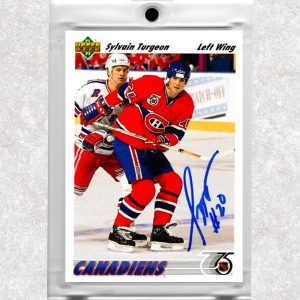 Sylvain Turgeon Montreal Canadiens 1991-92 Upper Deck #579 Autographed Card