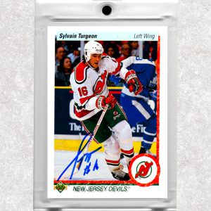 Sylvain Turgeon New Jersey Devils 1990-91 Upper Deck Hockey #70 Autographed Card