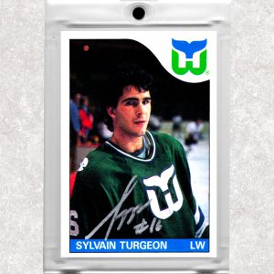 Sylvain Turgeon Hartford Whalers 1985-86 O-Pee-Chee #43 Autographed Card