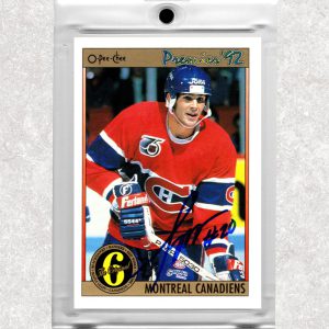 Sylvain Turgeon Montreal Canadiens 1991-92 OPC Premier #184 Autographed Card