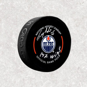 Tommy Salo Edmonton Oilers Official Game Autographed Puck