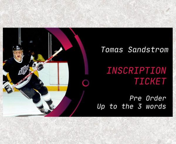 Tomas Sandstrom Pre-Order Inscription (Up to 3 Words)