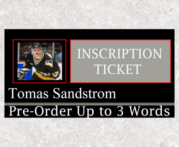 Tomas Sandstrom Pre-Order Inscription (Up to 3 Words)